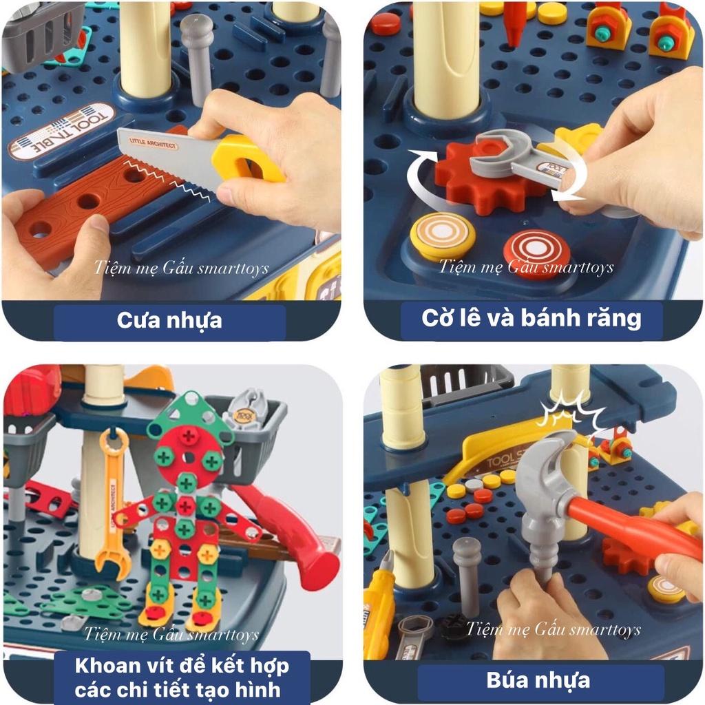 DOUBLE SIDED TOOL TABLE TOY BỘ KỸ SƯ LẮP RÁP KỸ THUẬT CAO CẤP CỠ LỚN CHO BÉ