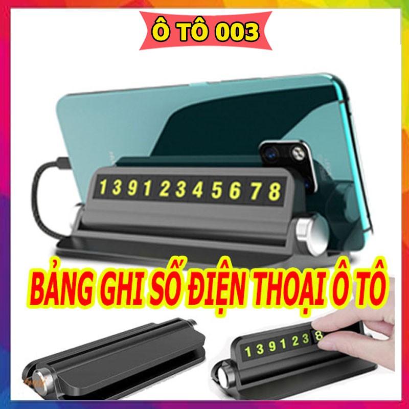 Bảng ghi số ĐT cho xe ô tô khi dừng đỗ - Có giá đỡ điện thoại tiện lợi