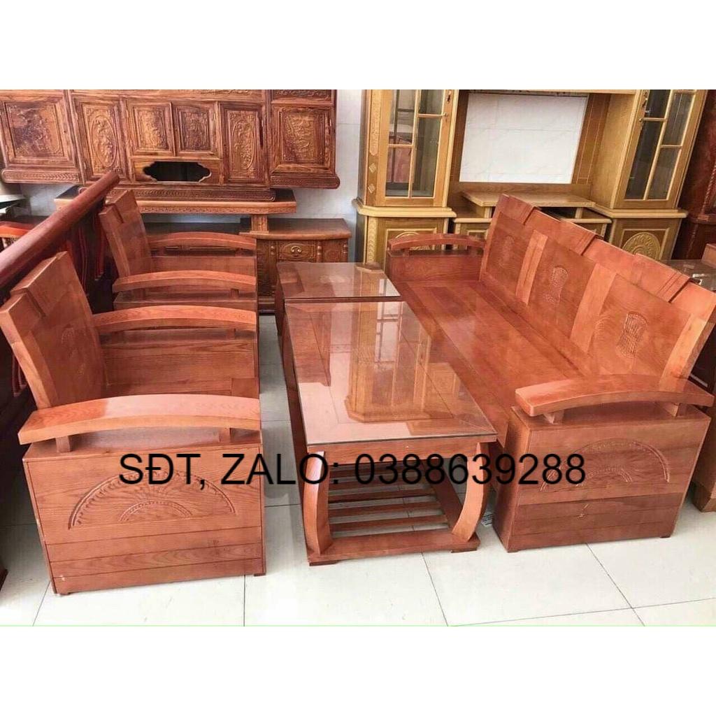 Bộ bàn ghế sofa phong khách gỗ sồi Mỹ giá thật