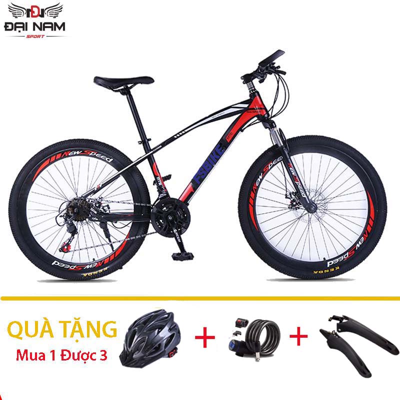 Xe Đạp Thể Thao Địa Hình NS-06 Vành 26inch 24 Tốc Độ Đại Nam Sport Nhập Khẩu + Tặng Mũ Bảo Hiểm,Khóa Dây Và Chắn Bùn