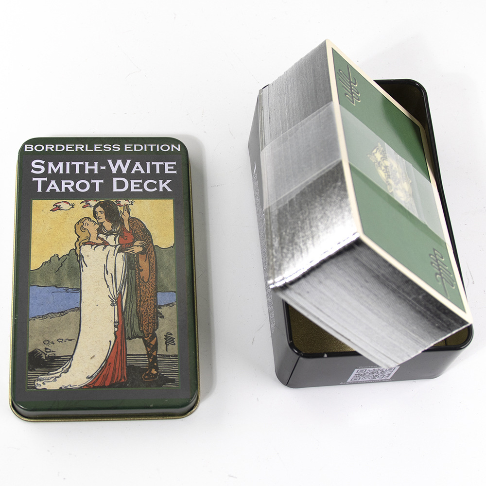 [Mạ Cạnh] Bộ Bài Smith Waite Tarot Borderless Edition Hộp Thiếc 78 Lá