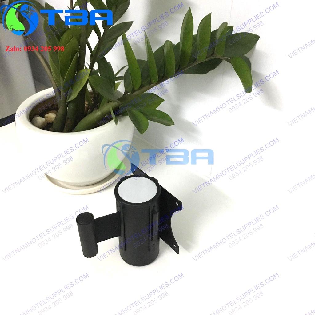Trụ chắn gắn tường màu đen 2m với dây căng màu đen nhập khẩu cao cấp