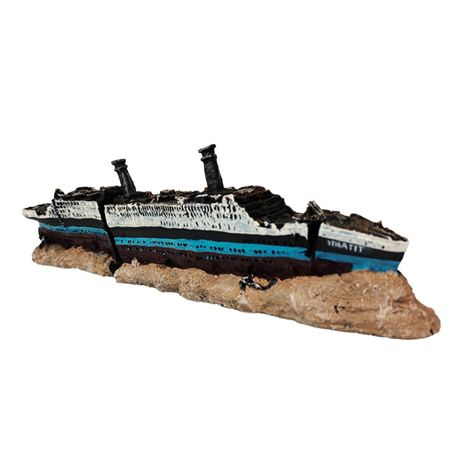 Fish Tank Titanic Shipwreck Decoration Collection Resin Fish Tank Decoration