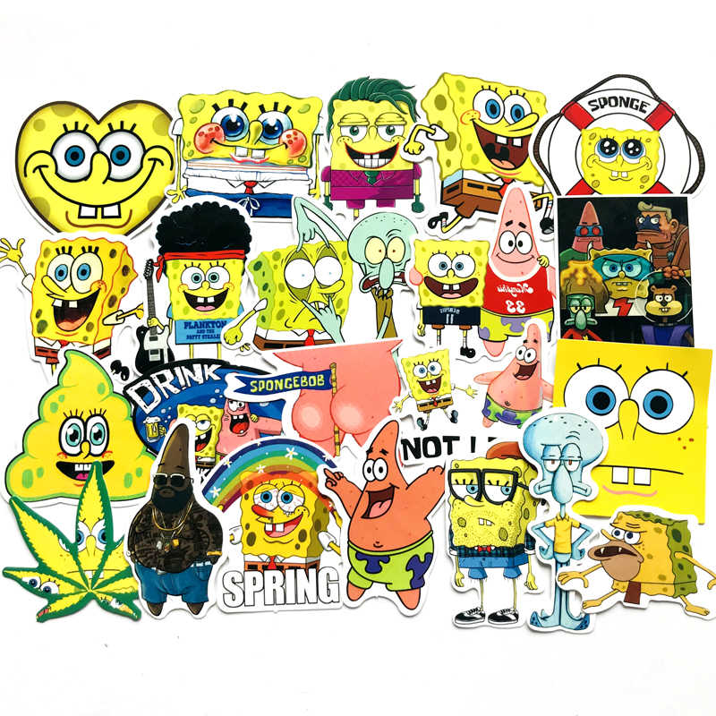 Set 30 Sticker SpongeBob SquarePants Chú bọt biển tinh nghịch