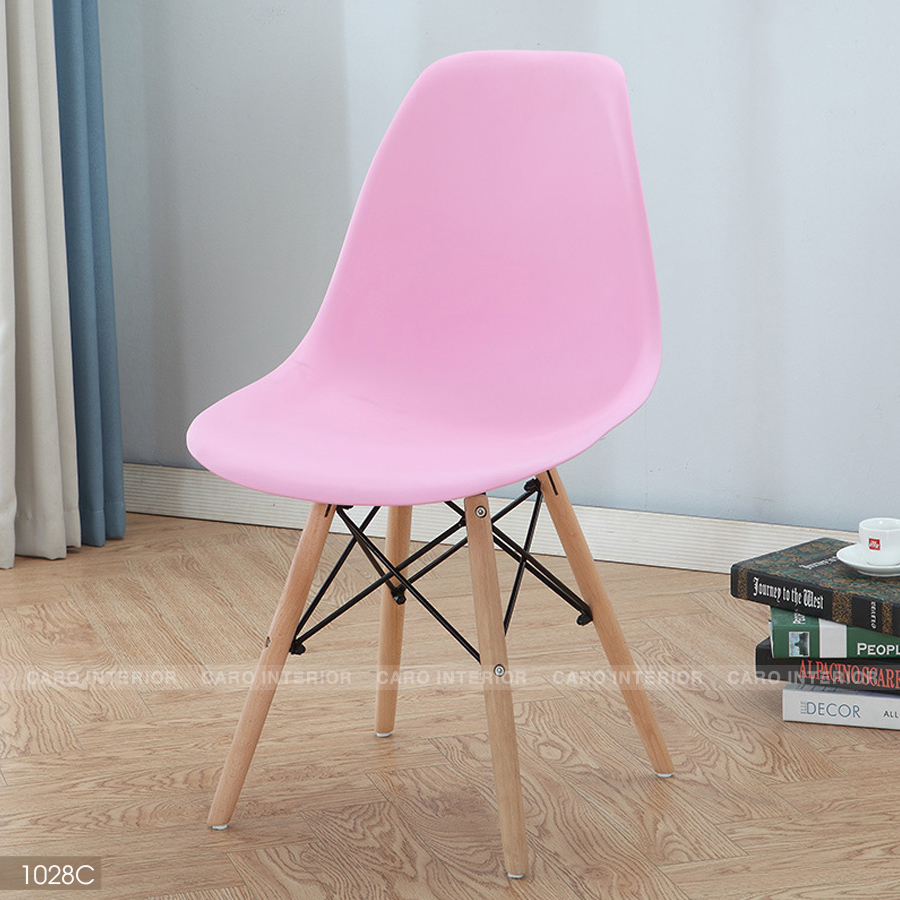 GHẾ NHỰA EAMES CHÂN GỖ 1028C