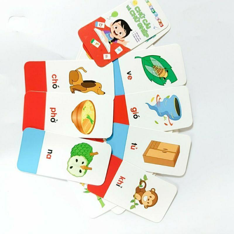 Flashcard - thẻ chữ cái và chữ ghép đánh vần tiếng việt