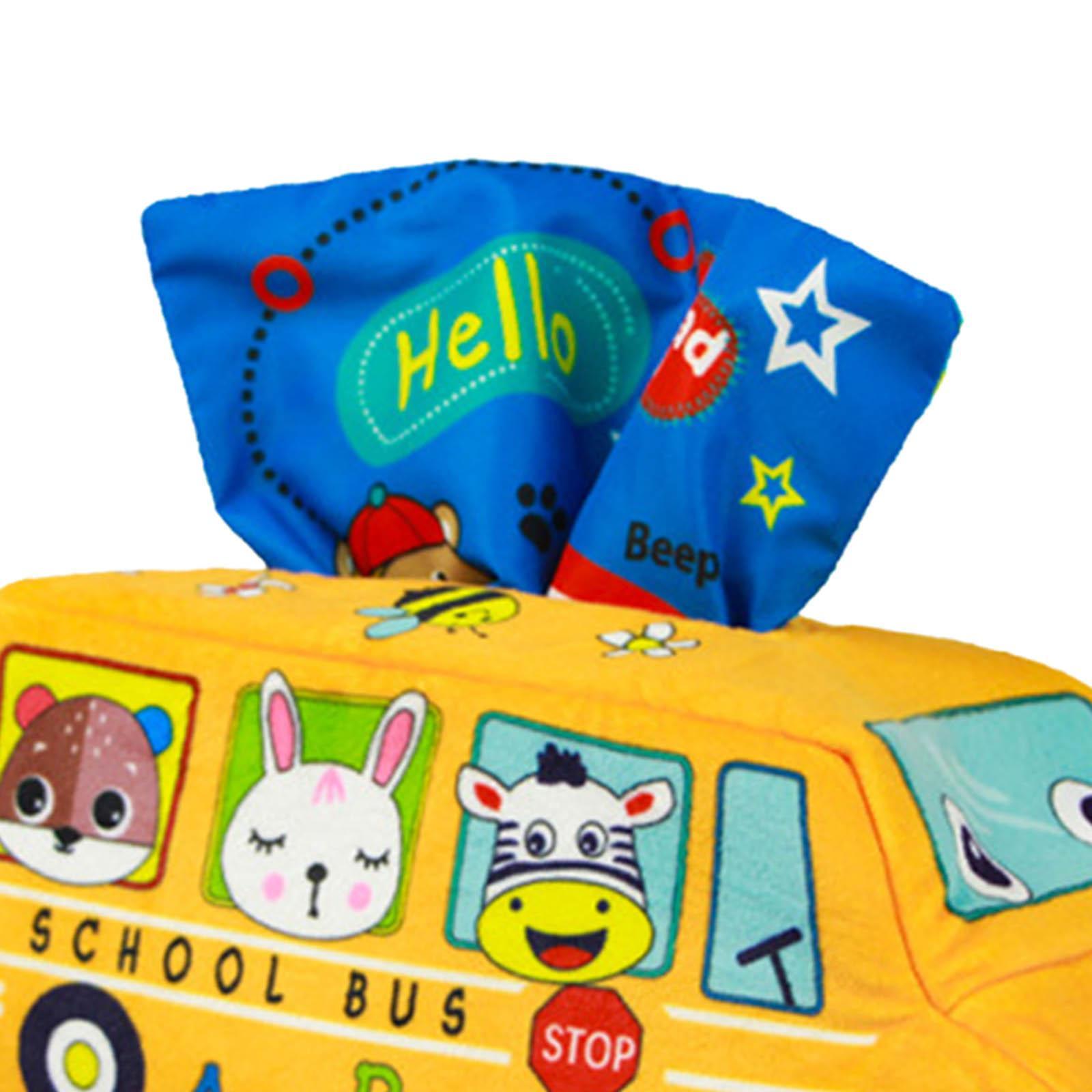 Baby Tissue Box Toys Preschool Learning for 6-12 Months Newborns