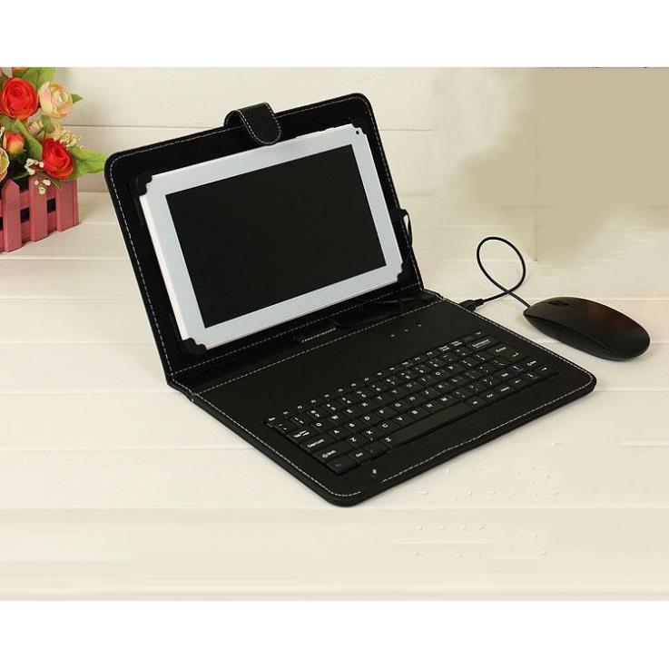 Bàn phím chơi game, Bao da bàn phím kèm chuột có dây sử dụng cho điện thoại, ipad, máy tính bảng... Kết nối OTG
