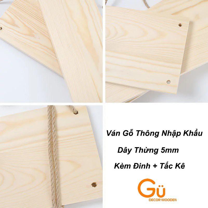 KỆ GỖ TREO TƯỜNG DÂY THỪNG  / PHONG CÁCH VINTAGE