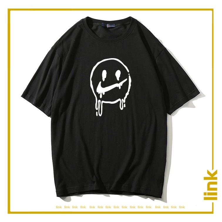 Áo thun nữ tay lỡ logo MẶT CHẢY trước ngực UNISEX