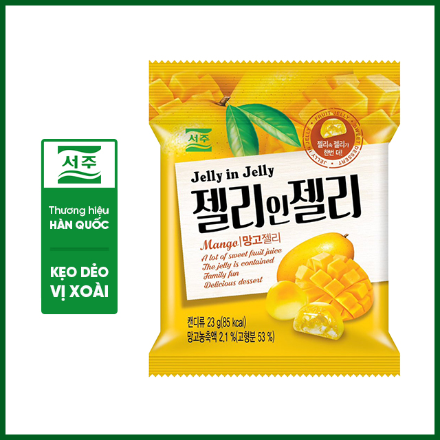 Kẹo dẻo trái cây vị xoài Hàn Quốc jelly in jelly Seoju (23g)