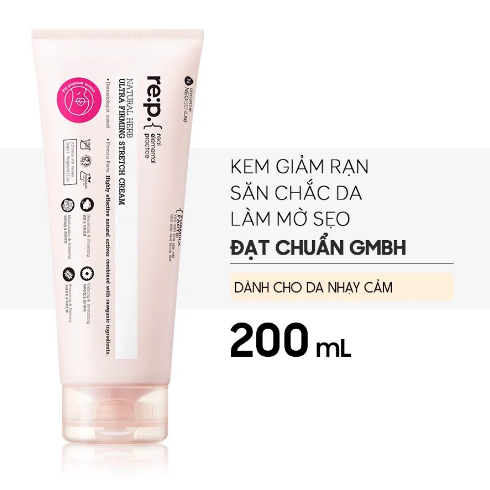 Kem giảm rạn da Re:p Natural Herb Ultra Firming Stretch Cream 200ml