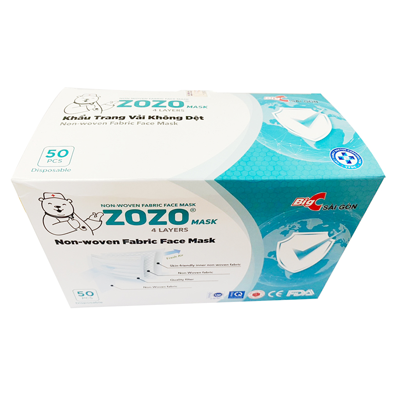 Khẩu trang y tế ZOZO BigC Saigon mẫu mới