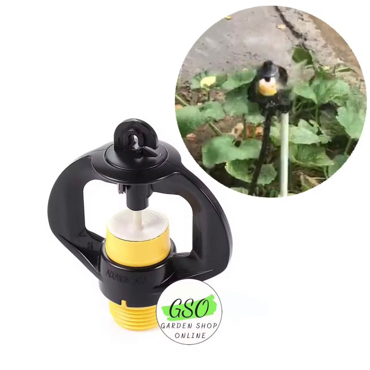 Bộ 10 Béc tưới xòe phun mưa hạt nhỏ chân ren 17mm ứng dụng tưới công viên, cảnh quan, sân vườn, cây cảnh.