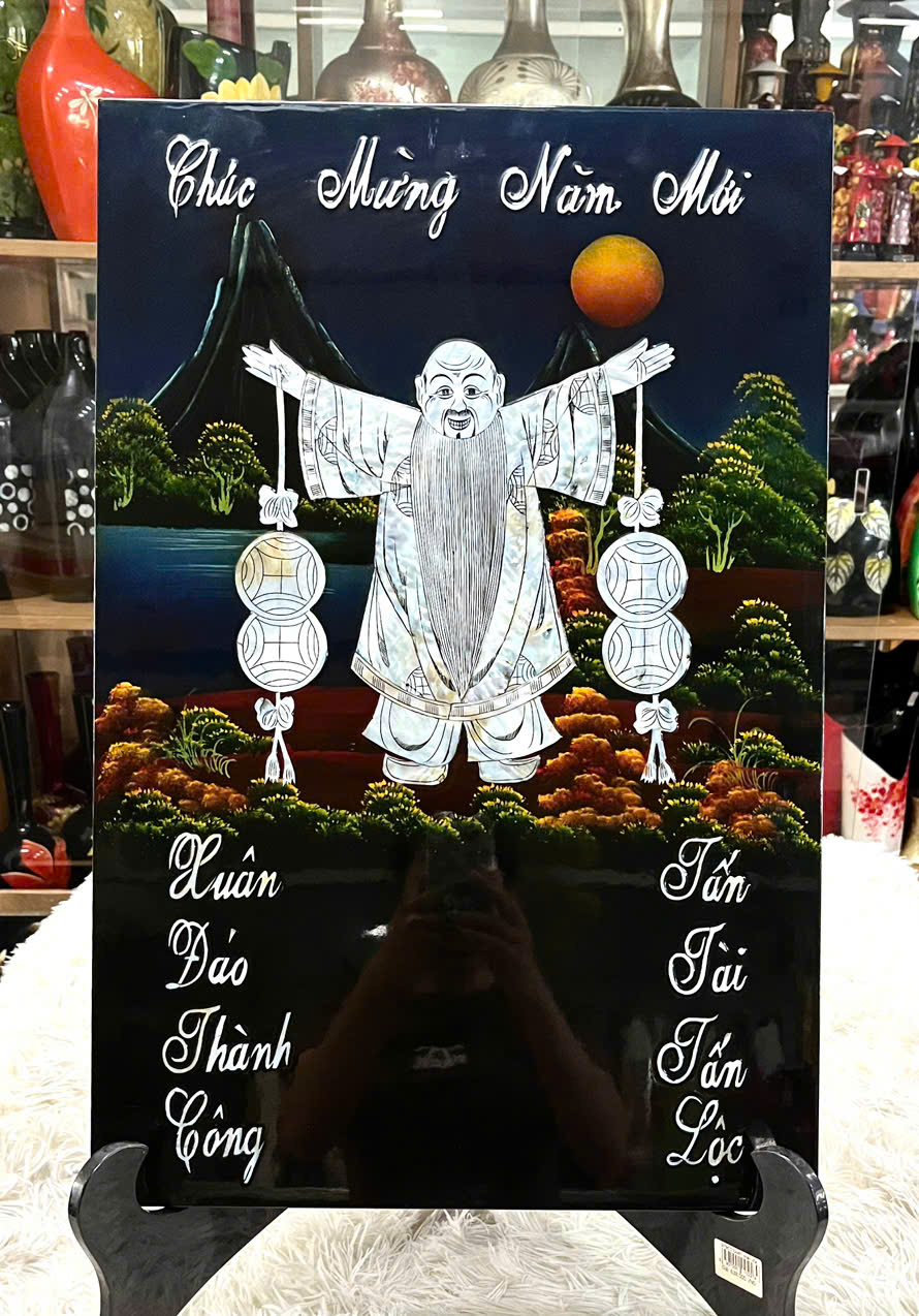 [XẢ KHO]Tranh lịch sơn mài cao cấp Thanh Bình Lê size 40x60 cm