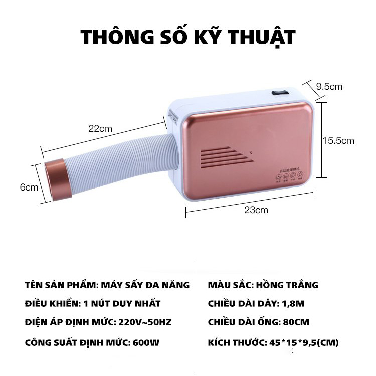 Máy sấy quần áo, sấy giày mini tiết kiệm điện