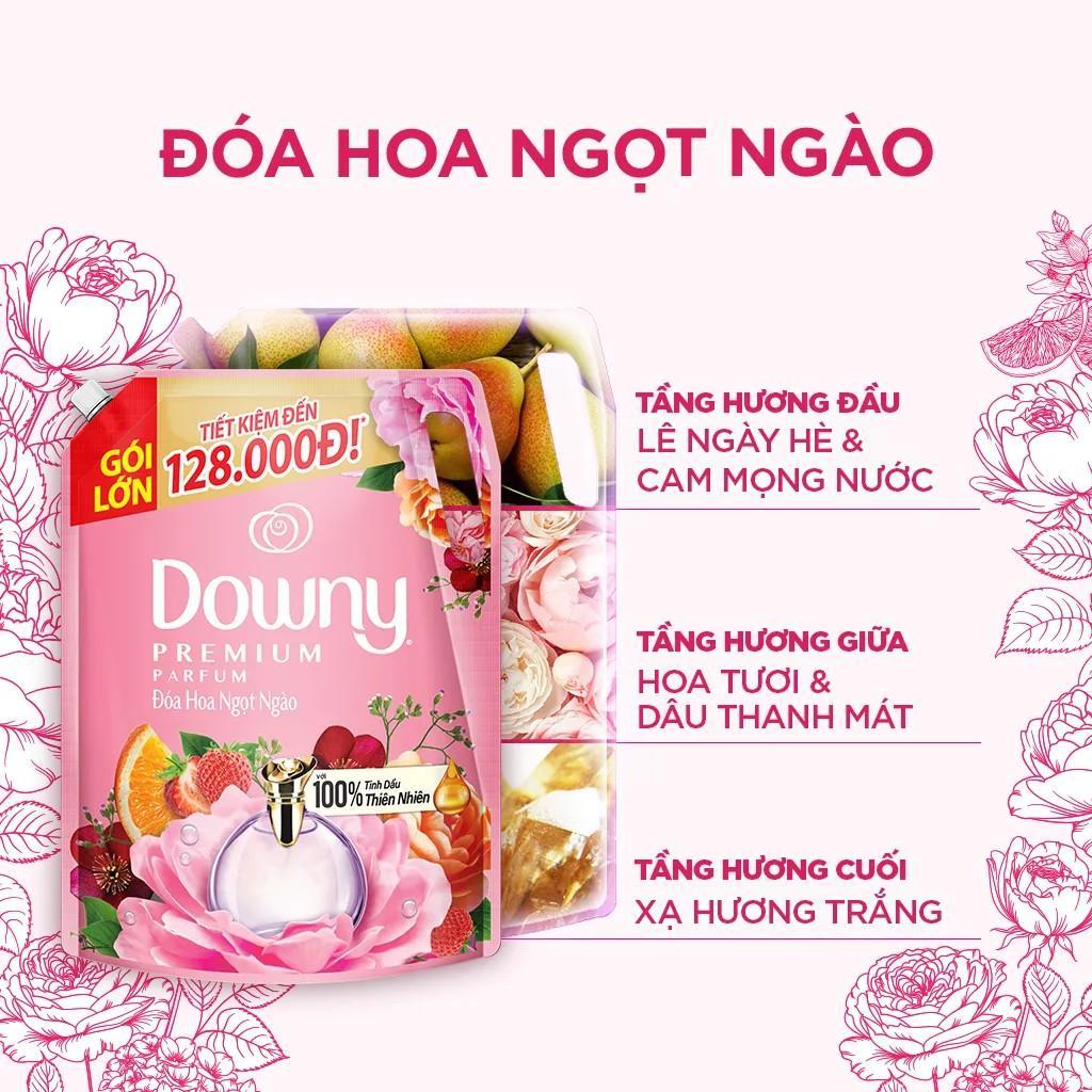 Combo 2 Túi Nước Xả Vải Downy Bung Toả Hạnh Phúc (HỒNG) Túi 3.5L x2