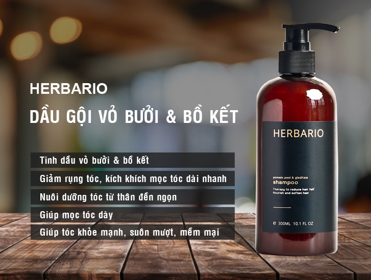 Dầu gội vỏ bưởi &amp; Bồ kết 300ml sạch da đầu gàu, kích thích mọc tóc, giảm rụng tóc