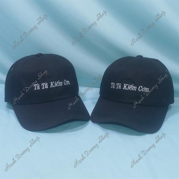 Set Nón Cặp Bucket & Cap Tà Tà Kiếm Cơm (KCT01); (KKC01) - Đen