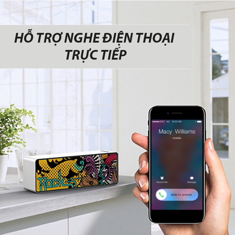 Loa Bluetooth F2 Wireless Speaker Họa Tiết PKCB - Hàng Chính Hãng