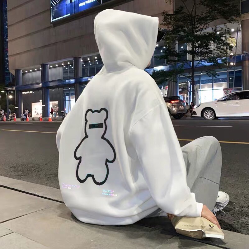 ÁO HOODIE NAM NỮ FORM RỘNG IN HÌNH GẤU CỰC KUTE SIÊU PHẨM HÓT NHẤT NĂM