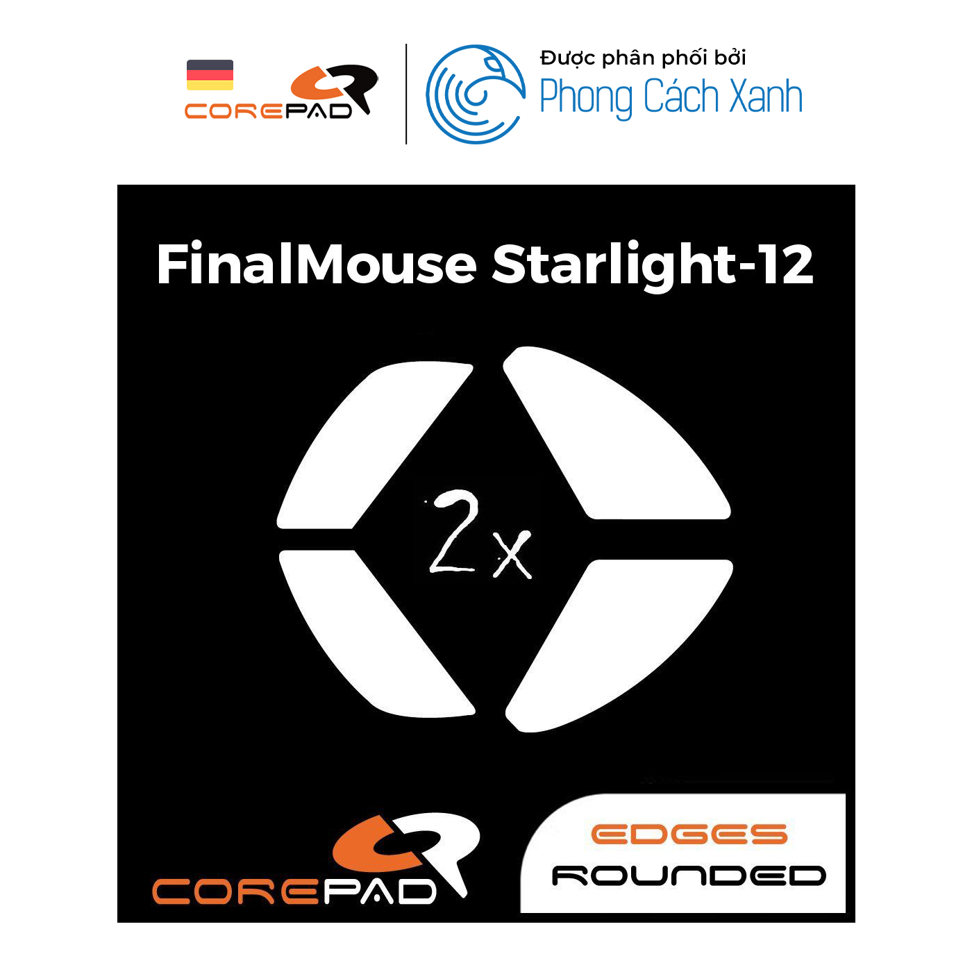 Feet chuột PTFE Corepad Skatez FinalMouse Starlight / Ultralight X Series - 2 Bộ - Hàng Chính Hãng