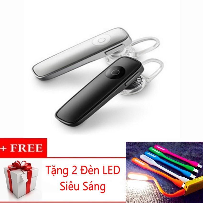 (Miễn Phí Vận Chuyển) Bộ 2 chiếc Tai nghe Bluetooth Music Trắng và Đen (Tặng Kèm 2 Đèn LED USB Siêu Sáng)