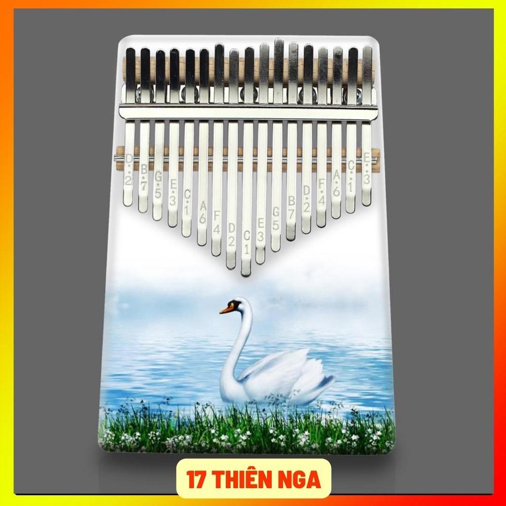 ĐÀN KALIMBA 17 PHÍM NGUYÊN KHỐI NHIỀU HOA VĂN CỰC DỄ THƯƠNG CHẤT LƯỢNG TỐT ÂM THANH HAY ĐẦY ĐỦ PHỤ KIỆN ĐI KÈM