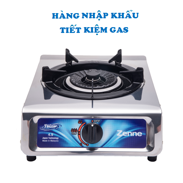 Bếp gas đơn ZENNE KGC 12-C có đầu hâm- Hàng nhập khẩu Malaysia- Tiết kiệm gas - Ngọn lửa mạnh và hội tụ