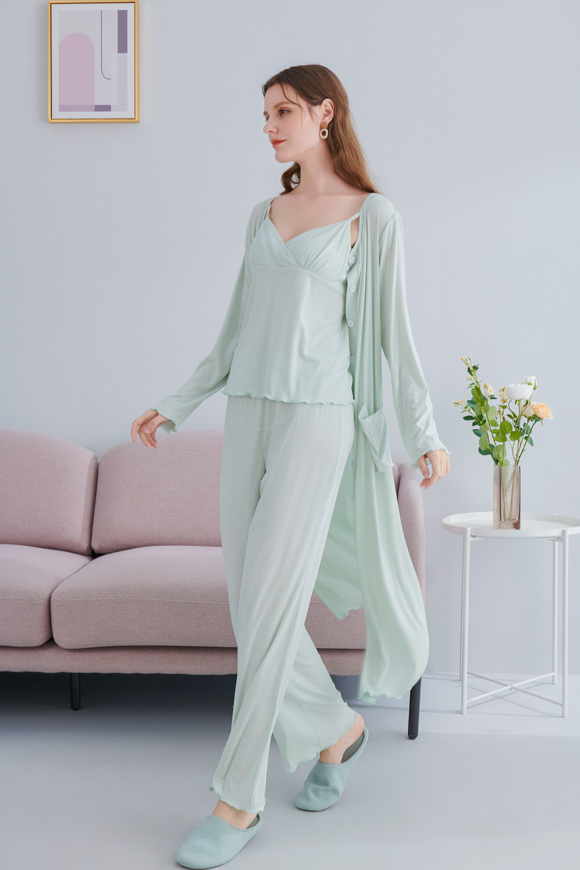 Pijama Bầu Sau Sinh Hàng Đẹp Cao Cấp, Siêu Mềm, Mịn, Mát, Thấm hút mồ hôi cho Mẹ mặc mát mùa hè