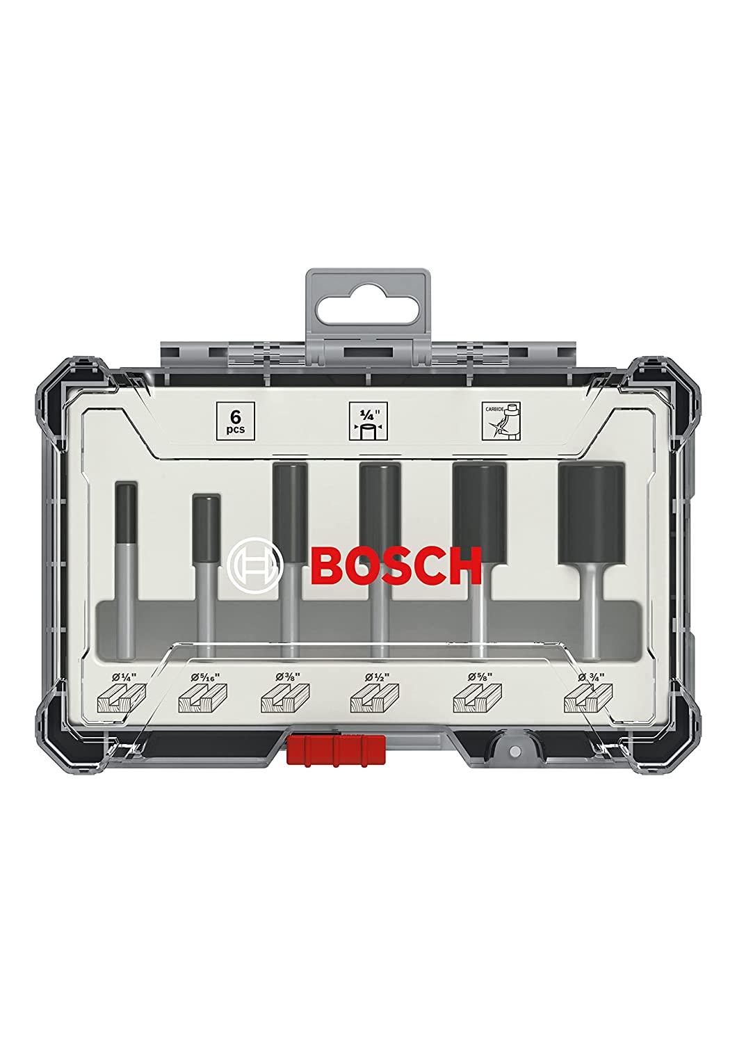 BỘ MŨI PHAY THẲNG 6 MÓN BOSCH 2607017467 - HÀNG CHÍNH HÃNG