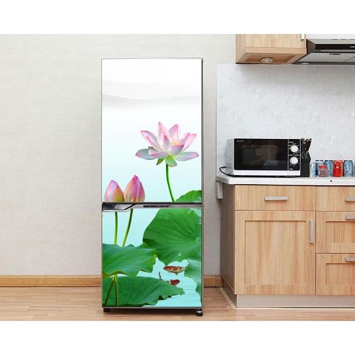 DECAL DÁN TỦ LẠNH MẪU SEN A ĐẸP - BỀN - SANG