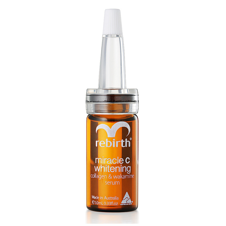 Bộ 6 ống Serum tế bào gốc dưỡng trắng da Rebirth Miracle C Whitening  Serum 10ml/ống (collagen &amp; wakamine) - RM12