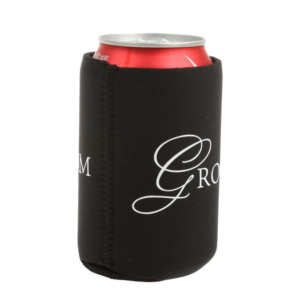20x"Groom" Sleeve Protection Insulation Neoprene Can Cooler Black