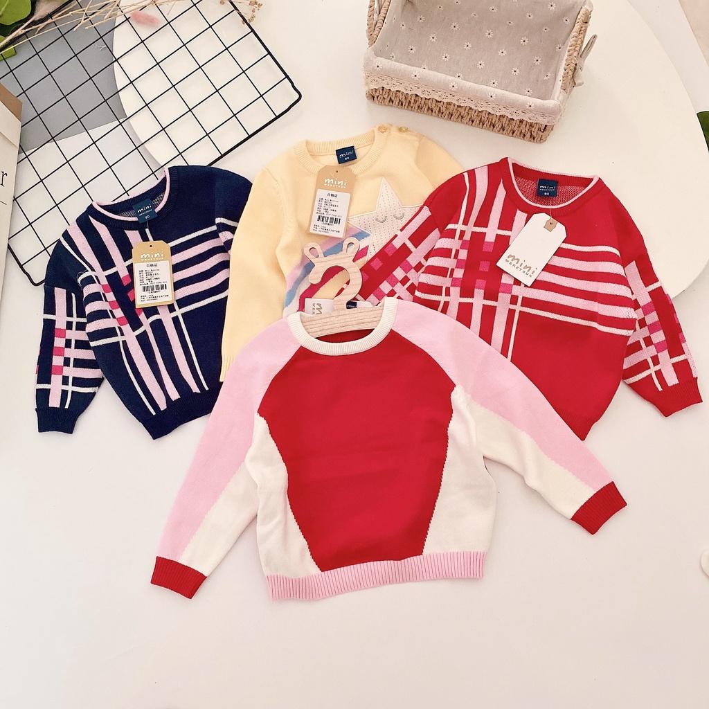 Áo Len Cánh Dơi Hàng Quảng Châu Nhiều Họa Tiết Cho Bé Gái ( Sz 9-19kg) (SP001674
