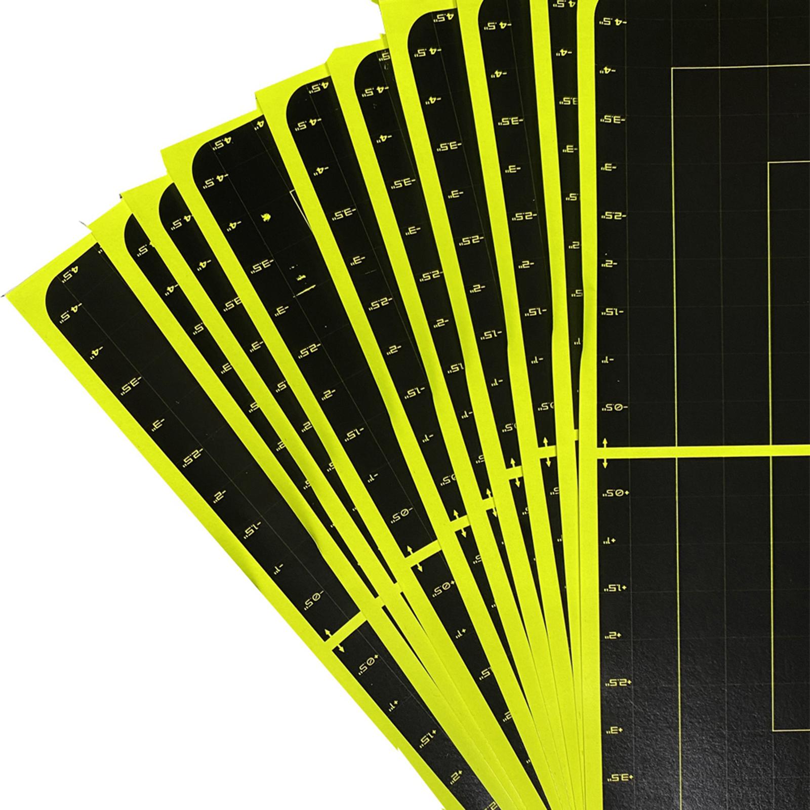 10 Sheets 25cm Shooting Targets Adhesive Splatter Paper Glow Gun Shots Exercises