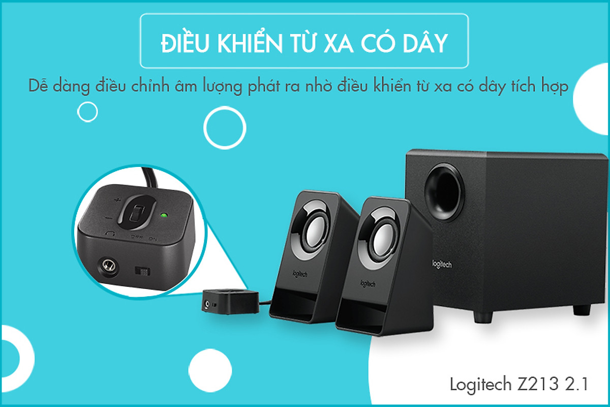 Loa vi tính cao cấp 2.1 Logitech Z213 - Hàng Chính Hãng