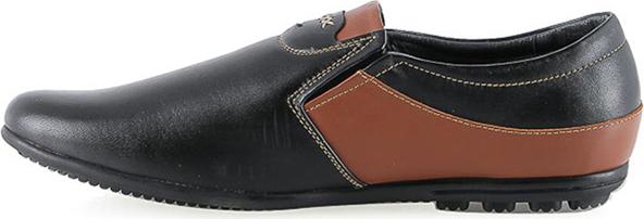 Giày Mọi Nam Da Bò Huy Hoàng HT7783 - Đen Phối Da