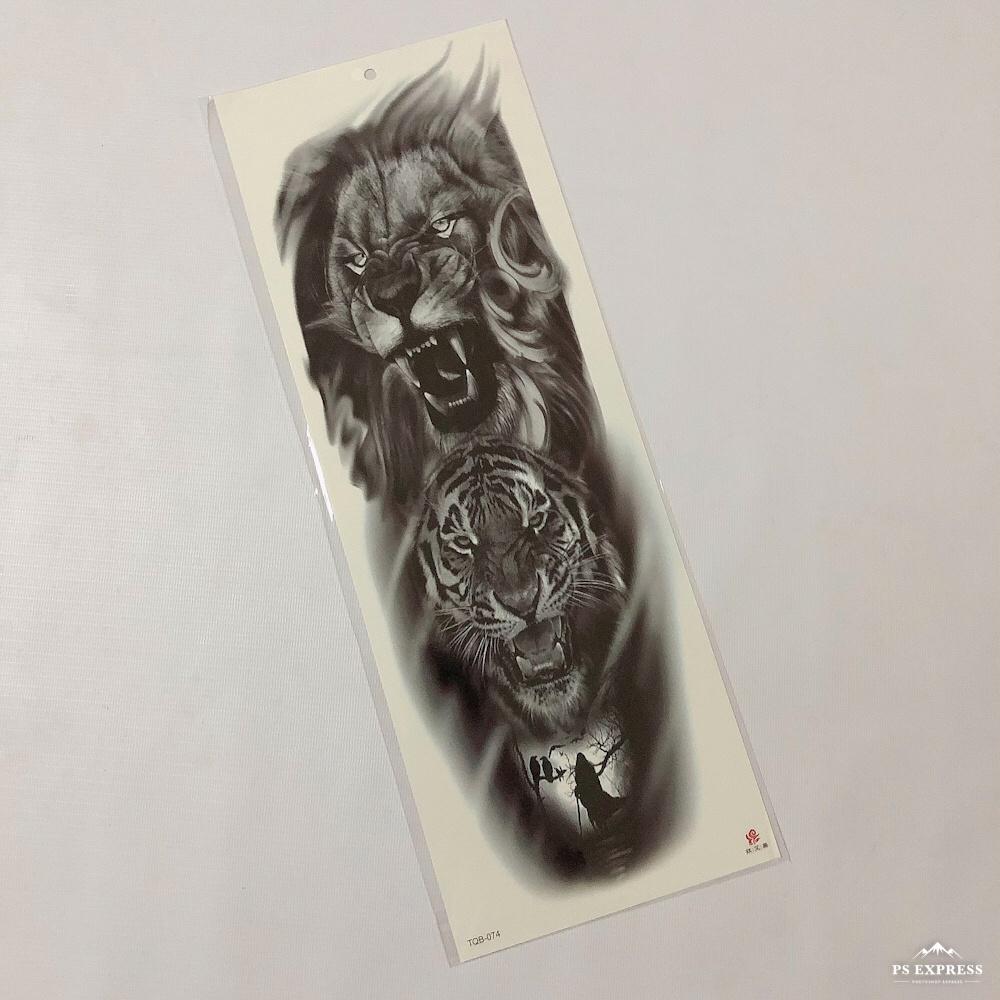 Hình xăm dán kín tay tattoo full tay nhiều chủ đề 17x48cm (Loại đặc biệt)