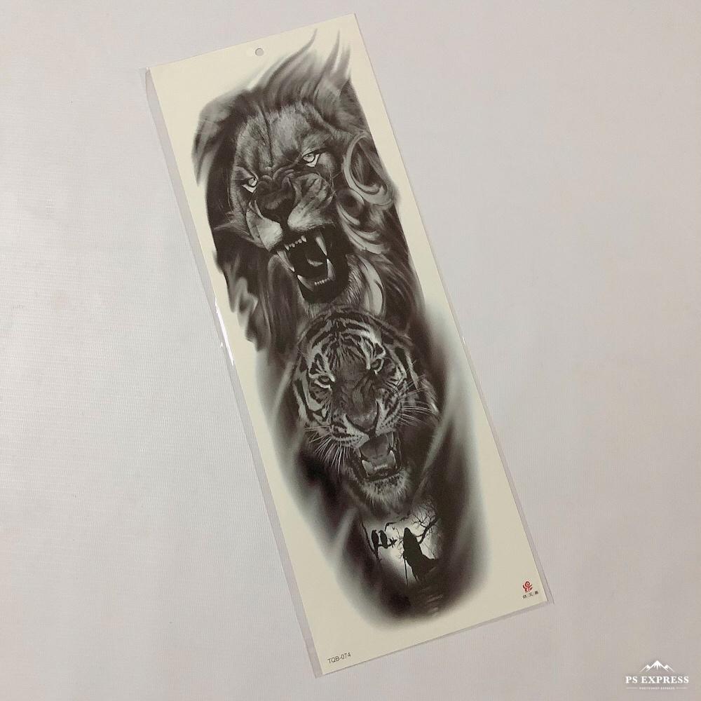 Hình xăm dán kín tay tattoo full tay nhiều chủ đề 17x48cm