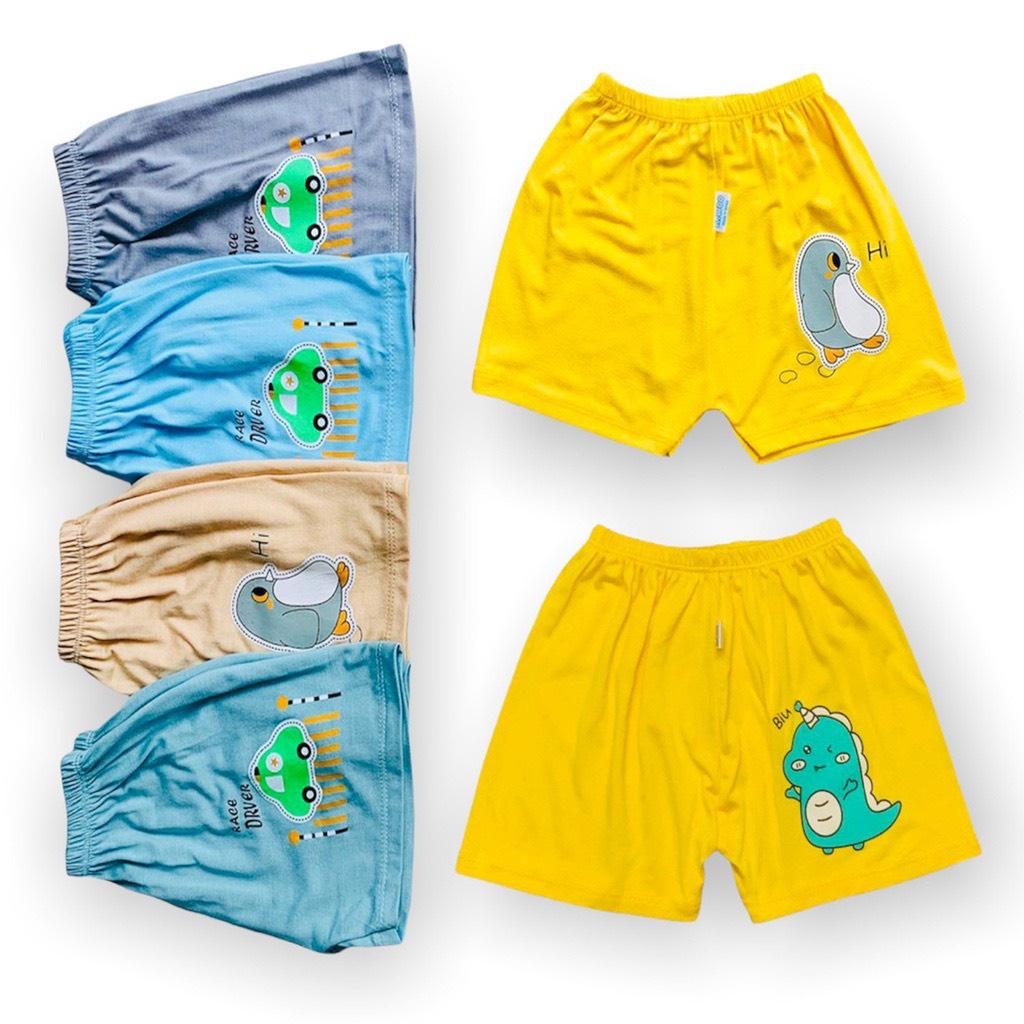 Quần đùi vải thun lạnh mát mẻ co giãn 4 chiều cho bé trai và bé gái 5-15kg - Q11