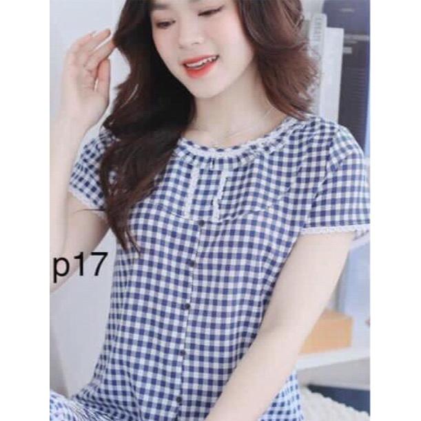 Bộ mặc nhà nữ, đồ bộ nữ chất lụa thái mềm mát, không nhăn thấm hút tốt, đủ size từ 39-65kg