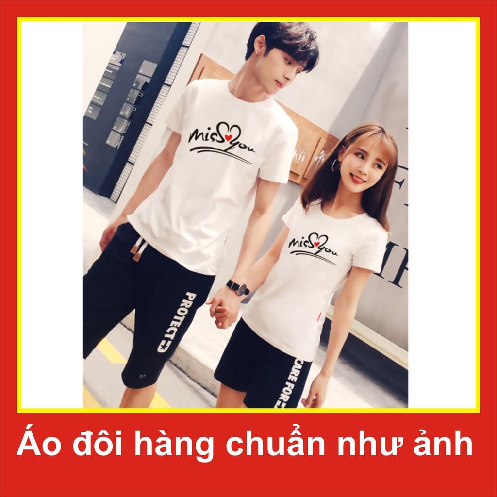Áo đôi miss you, bao chất, đôi trả,
