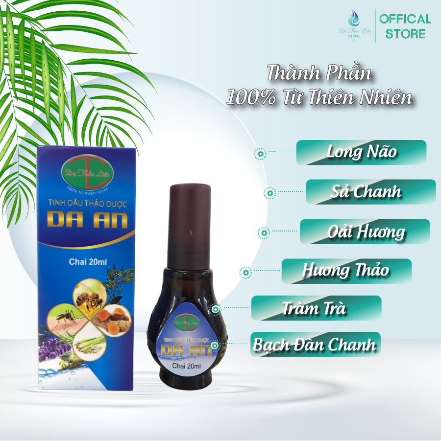 Tinh Dầu Thảo Dược Da An 20ml Dạ Thảo Liên 100% Thảo Dược Thiên Nhiên