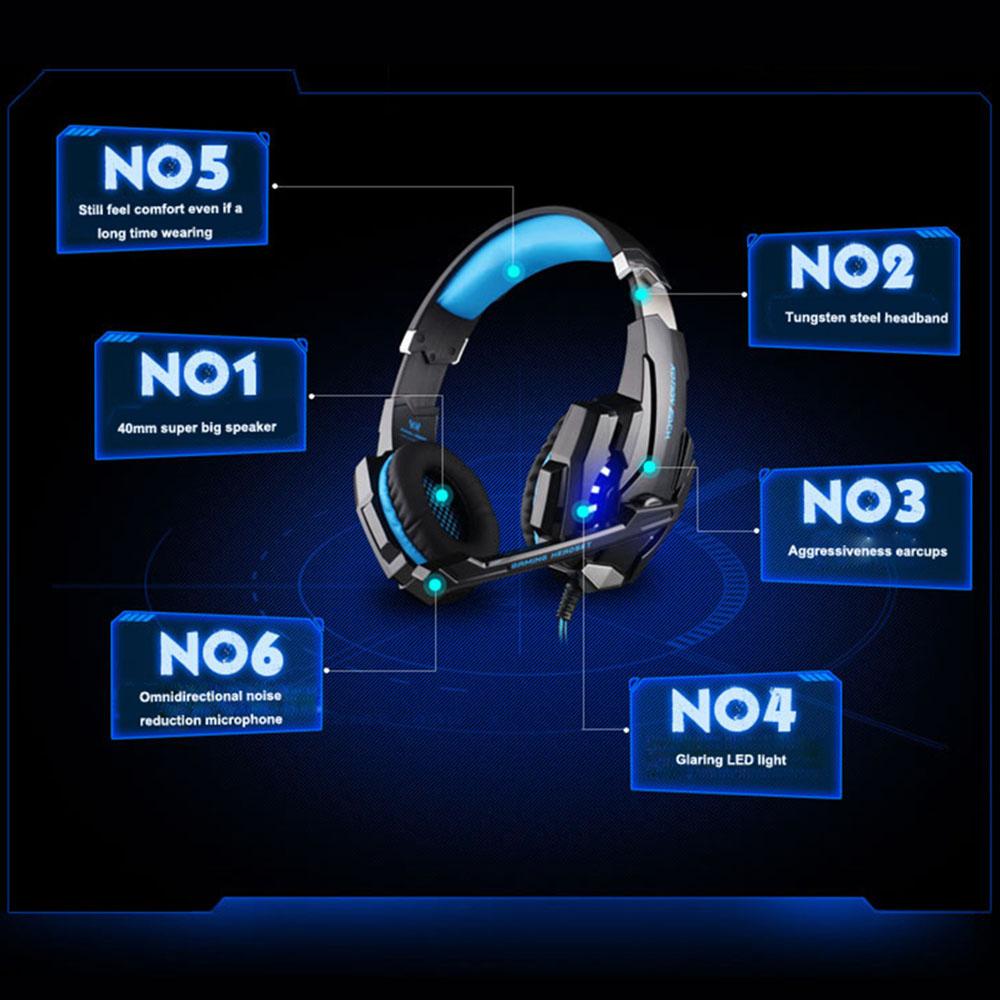 Tai nghe chơi game giảm tiếng ồn 3,5 mm Thay thế cho PC Máy tính xách tay Điện thoại thông minh PS4 KOTION EACH G9000