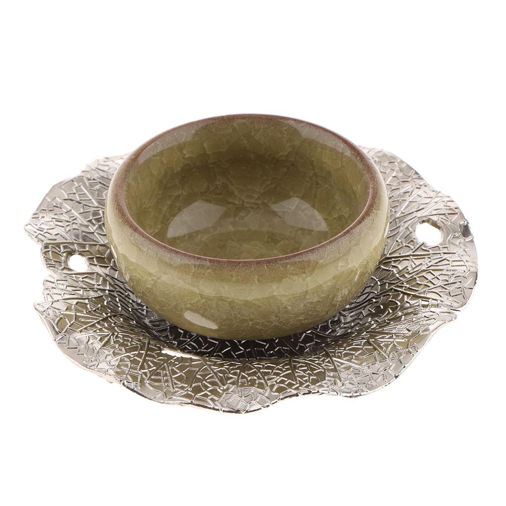 Lotus Leaf Shape ~Zinc Alloy Teacup Coaster Cup Mat for Kung Fu Tea Fittings,Mug Bowl Insulation Pad Saucer
