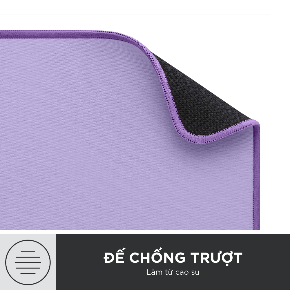 Bàn di chuột cỡ lớn Logitech Desk Mat - Đế cao su chống trượt, lướt dễ dàng, bề mặt chống đổ tràn, bền bỉ, nhỏ gọn - Hàng chính hãng