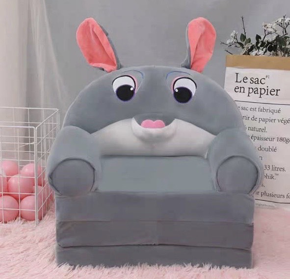 Giường + Ghế Sofa 3 Tầng Ngộ Nghĩnh Cho Bé - Thỏ Xám Tai Dài