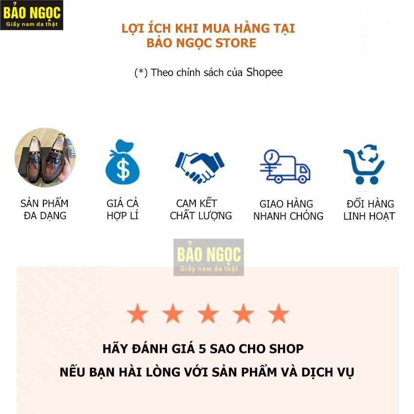 Giày lười nam dập vân cá sấu băng chuông thời trang Đế cao su cao 3cm Mã K12 Đen