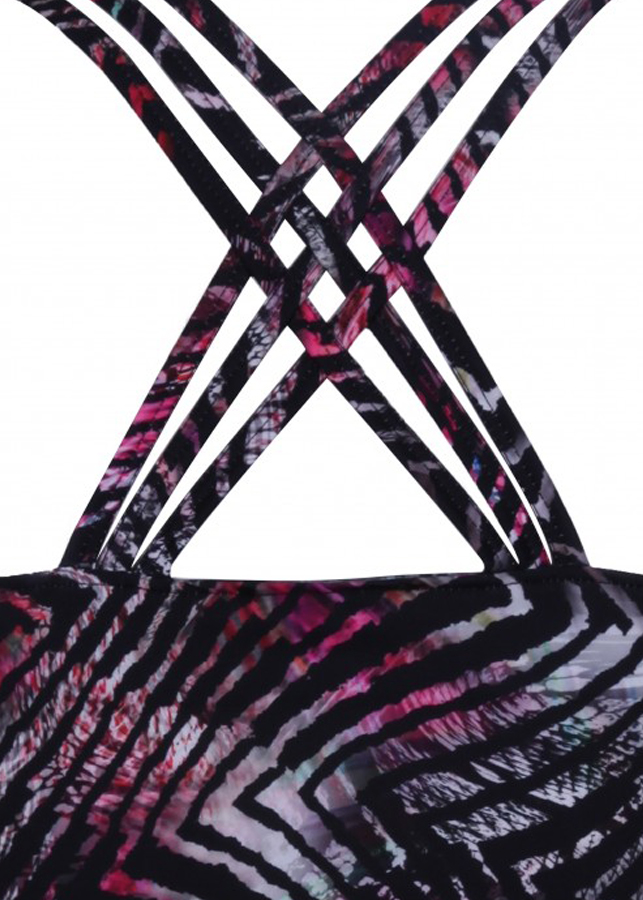 Áo Tank Top Dây Chéo Débardeur Croisé Body Perfection Slimtess - Zèbre (Size
